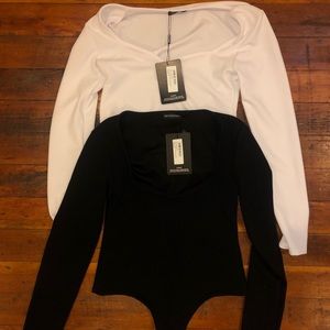 PLT Long sleeved, low cut bodysuit